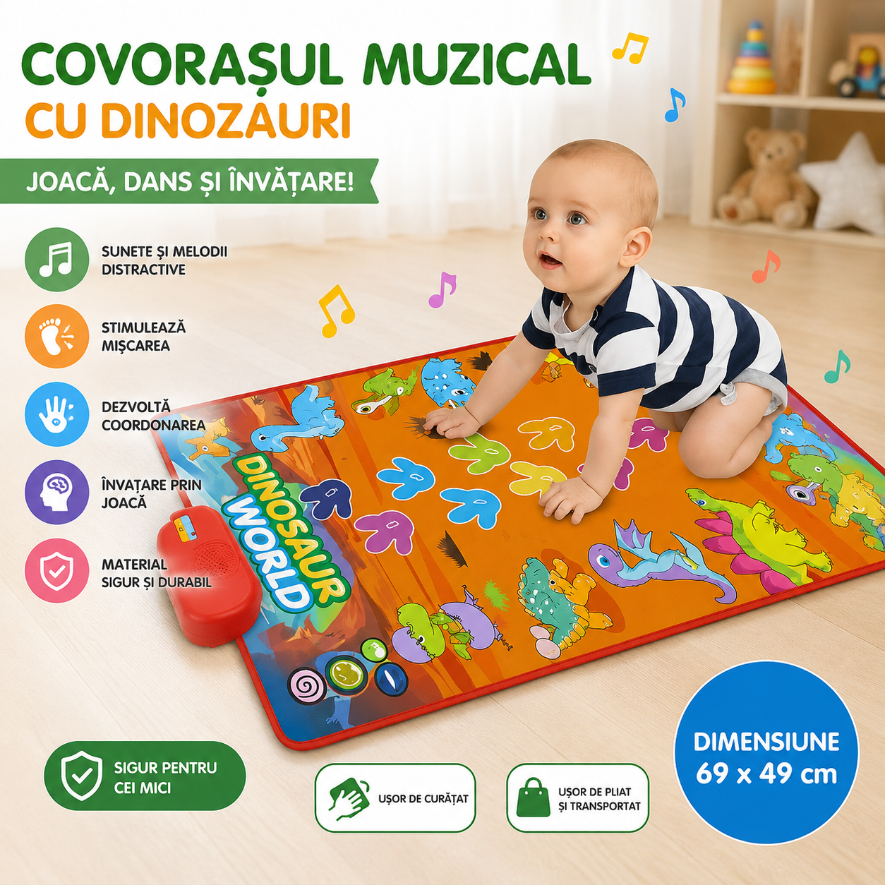 Covorașul Muzical cu Dinozauri