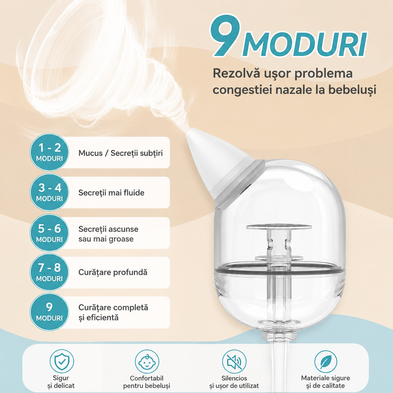 NasoClean - Aspirator nazal pentru bebeluși
