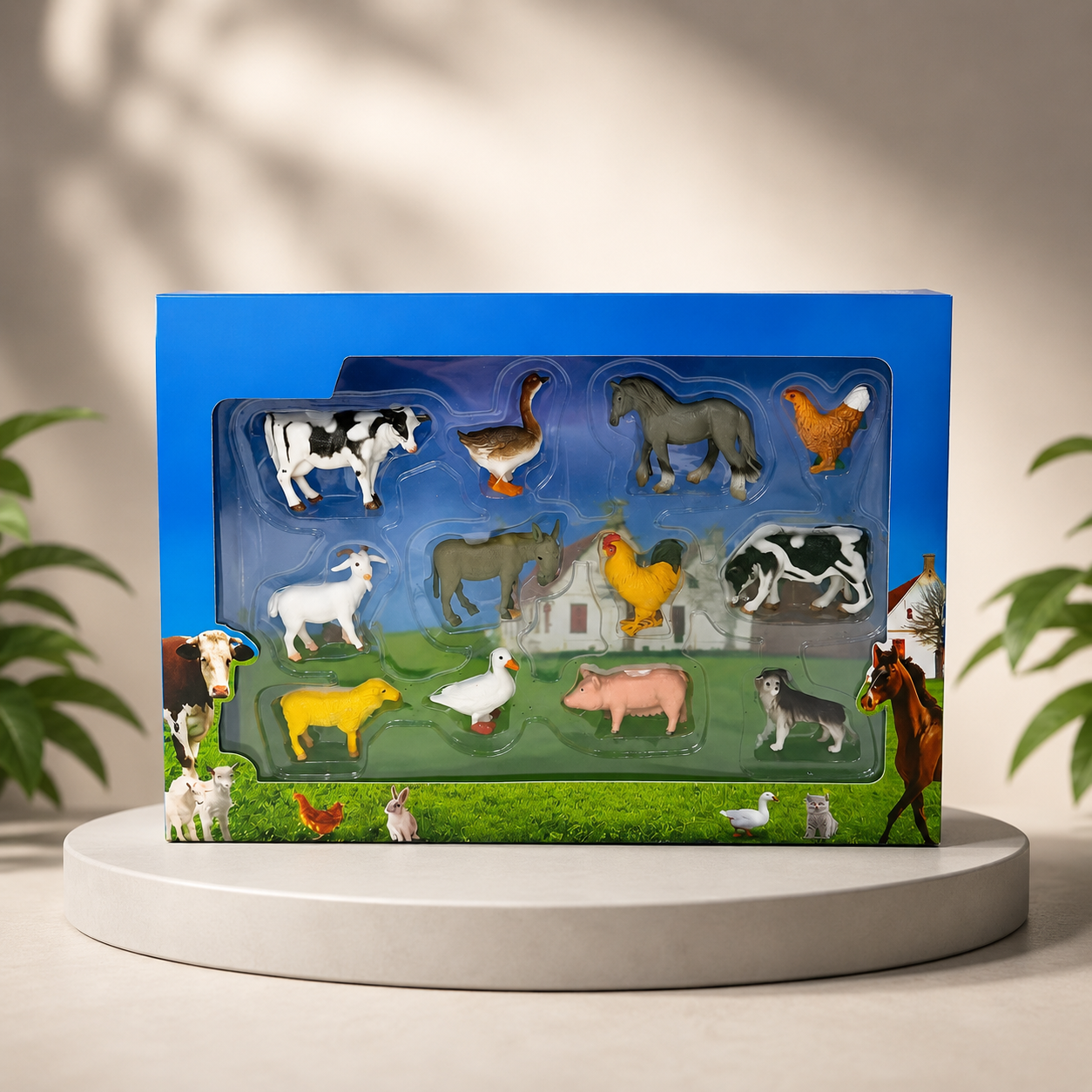Set Figurine Animale de Fermă – 12 Piese