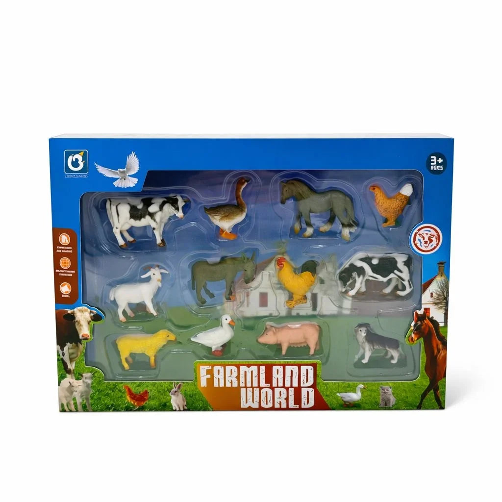 Set Figurine Animale de Fermă – 12 Piese